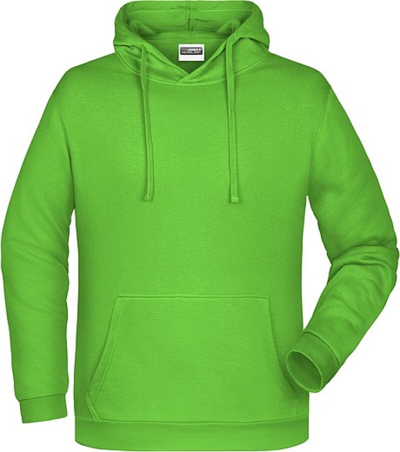Pánská mikina s kapucí James Nicholson sweat hoodie men, jasně zelená, vel. 3XL