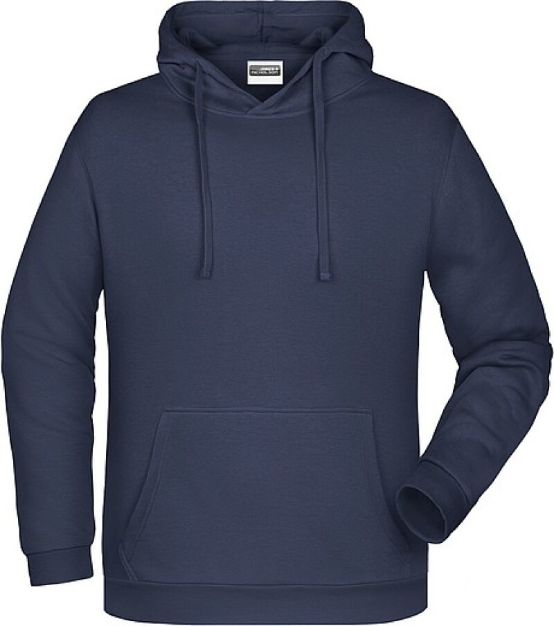 Pánská mikina s kapucí James Nicholson sweat hoodie men, námořní modrá, vel. 4XL