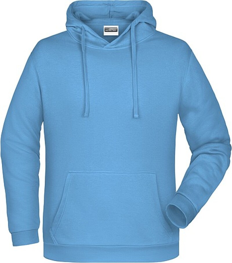 Pánská mikina s kapucí James Nicholson sweat hoodie men, sv. modrá, vel. XXL
