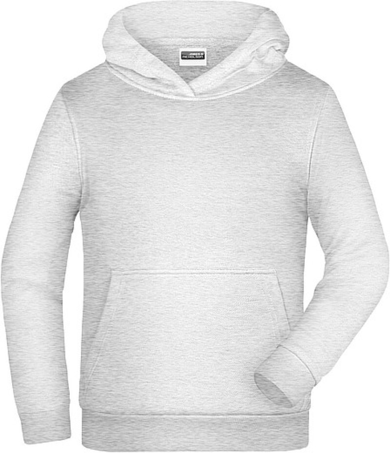 Pánská mikina s kapucí James Nicholson sweat hoodie men, sv. šedý melír, vel. 5XL