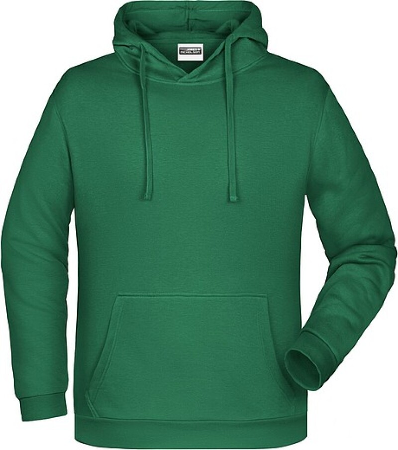 Pánská mikina s kapucí James Nicholson sweat hoodie men, sv. zelená, vel. M