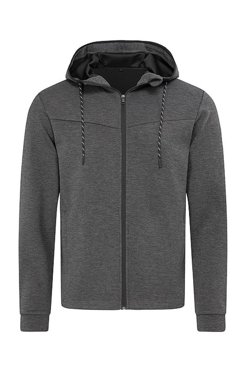 Pánská mikina STEDMAN RECYCLED SCUBA JACKET MEN, antracitový melír, XXL