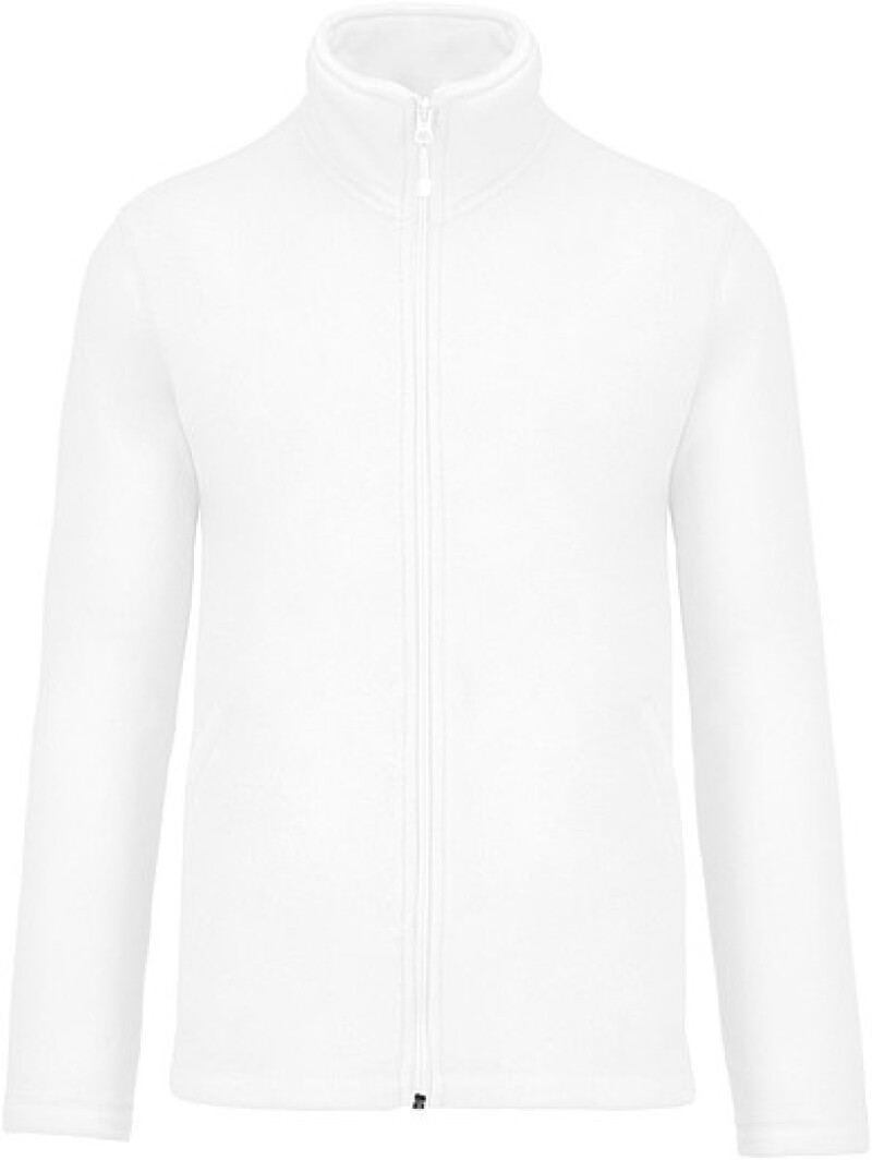 Pánská mikrofleecová mikina Kariban fleece jacket men, bílá, vel. XL