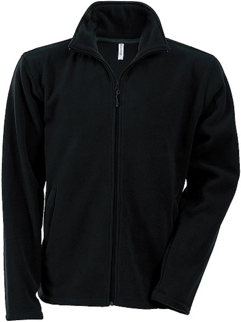 Pánská mikrofleecová mikina Kariban fleece jacket men, černá, vel. L