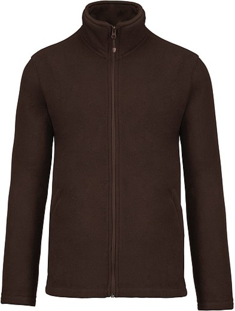 Pánská mikrofleecová mikina Kariban fleece jacket men, hnědá, vel. M