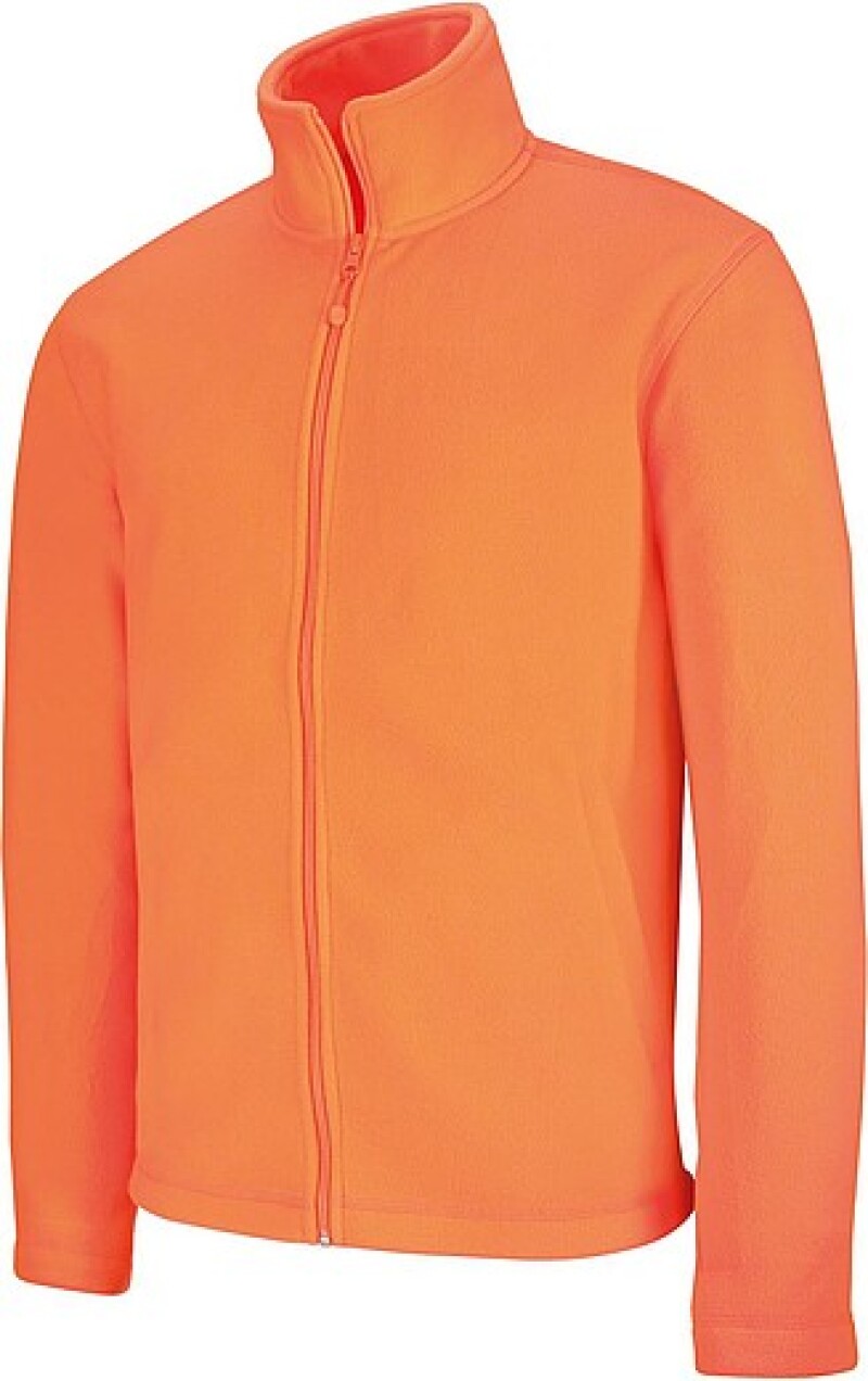 Pánská mikrofleecová mikina Kariban fleece jacket men, jasně oranžová, vel. M