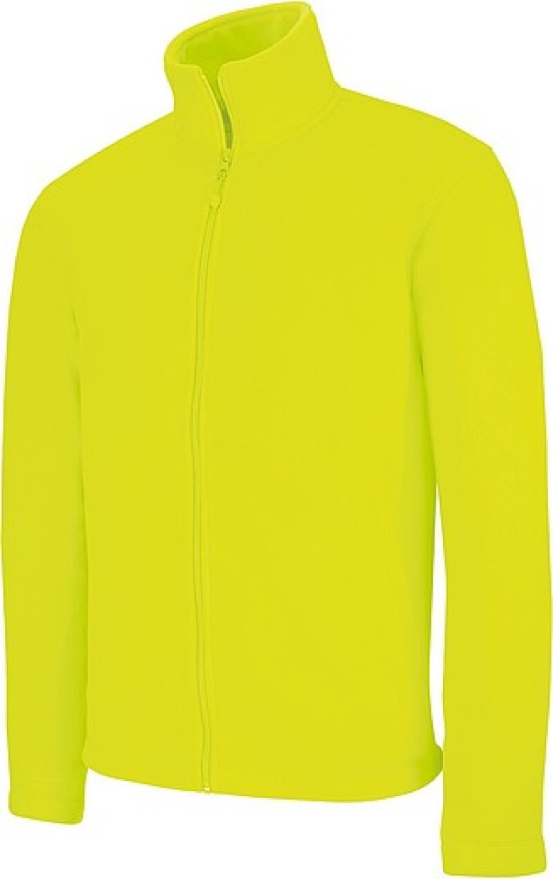 Pánská mikrofleecová mikina Kariban fleece jacket men, jasně žlutá, vel. 4XL