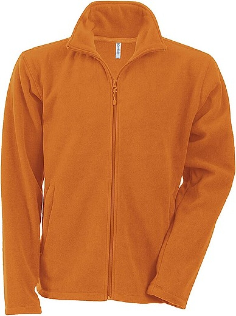 Pánská mikrofleecová mikina Kariban fleece jacket men, oranžová, vel. L