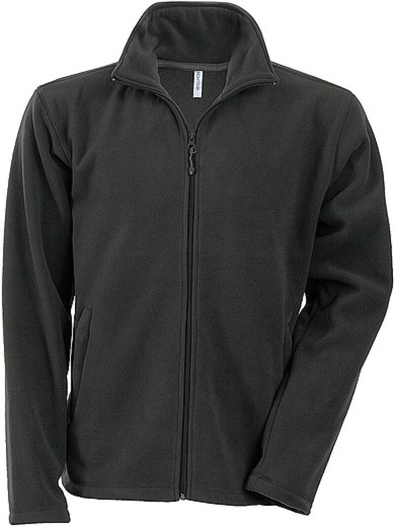 Pánská mikrofleecová mikina Kariban fleece jacket men, tmavě šedá, vel. M
