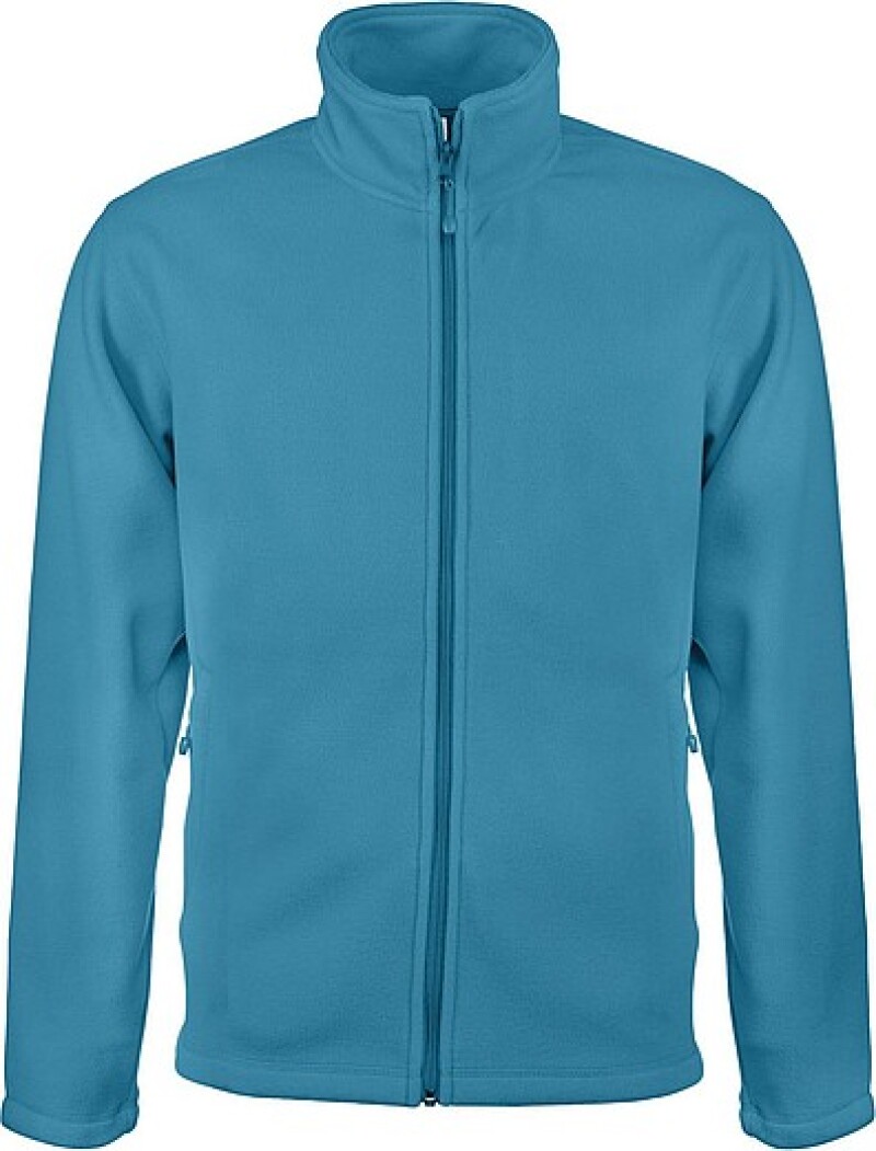 Pánská mikrofleecová mikina Kariban fleece jacket men, tyrkysová, vel. XL
