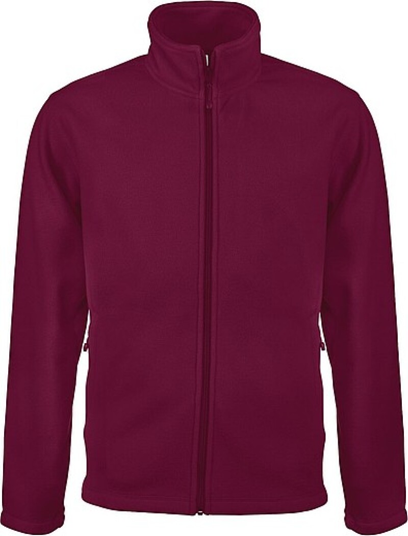 Pánská mikrofleecová mikina Kariban fleece jacket men, vínová, vel. 4XL