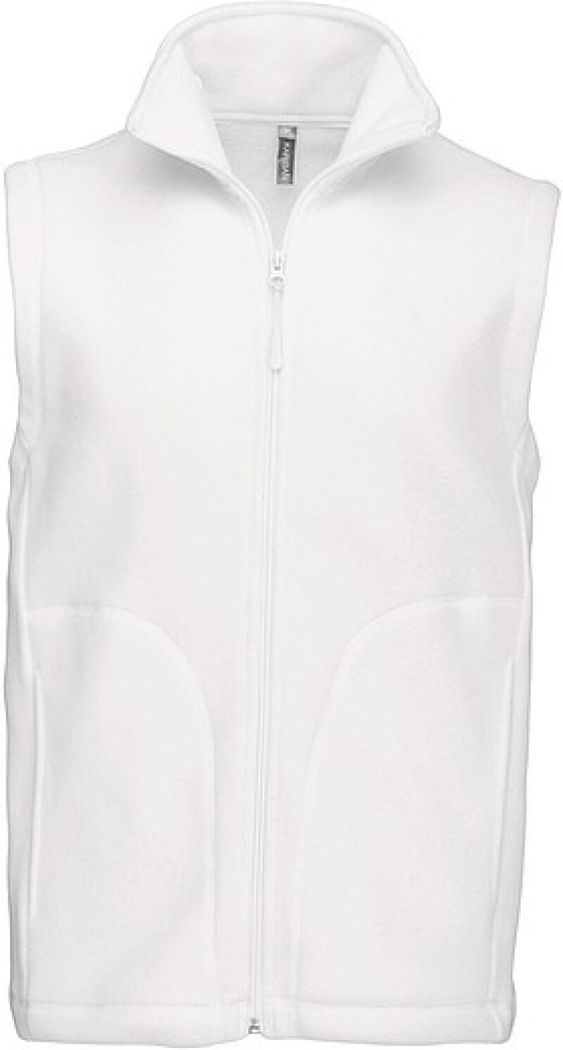 Pánská mikrofleecová vesta Kariban fleece vest men, bílá, vel. M