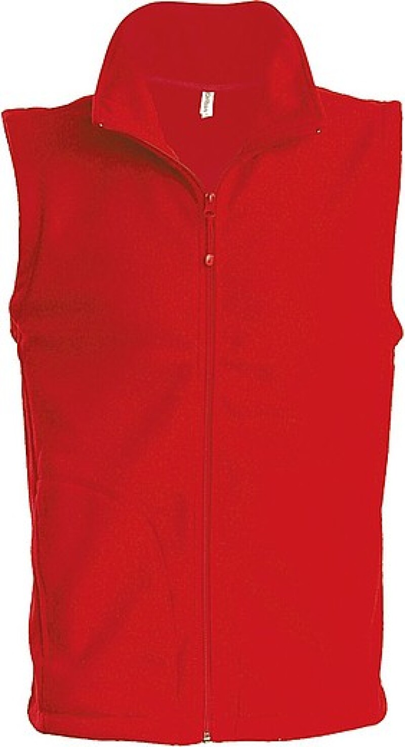 Pánská mikrofleecová vesta Kariban fleece vest men, červená, vel. XXL