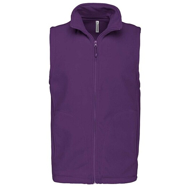 Pánská mikrofleecová vesta Kariban fleece vest men, fialová, vel. 3XL