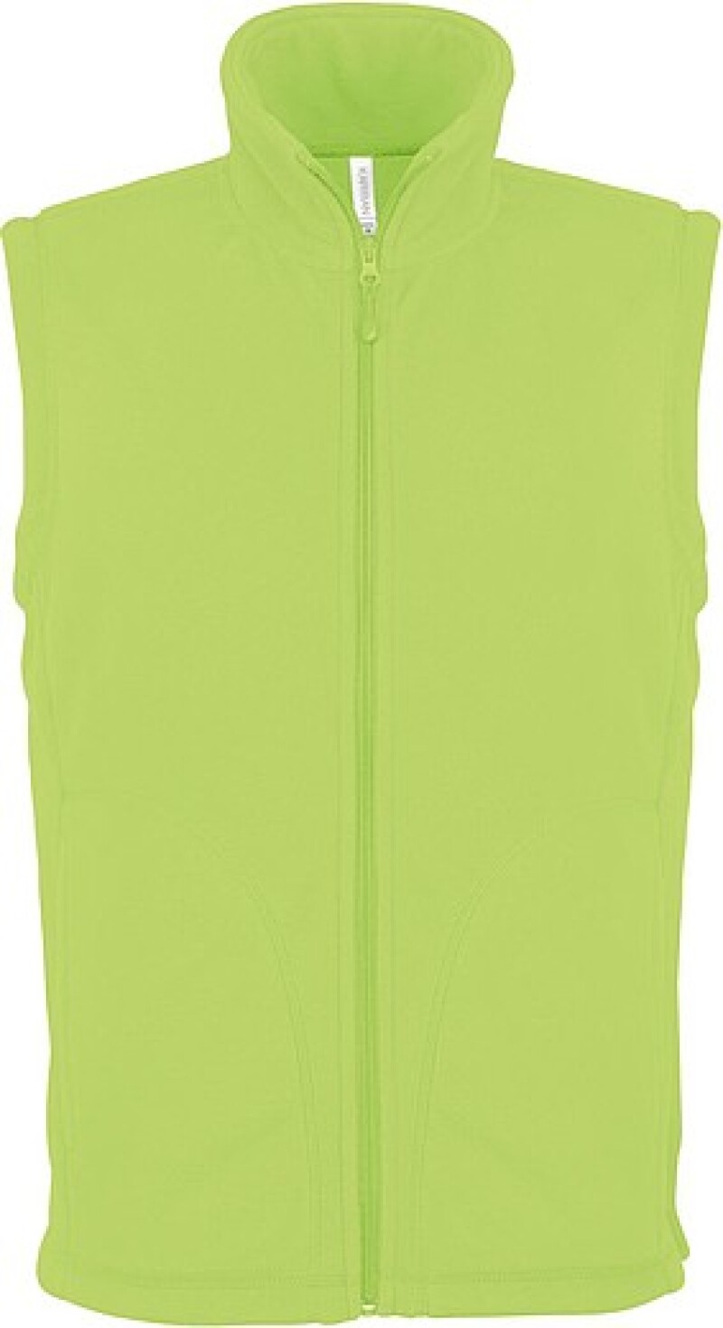 Pánská mikrofleecová vesta Kariban fleece vest men, jasně zelená, vel. 4XL