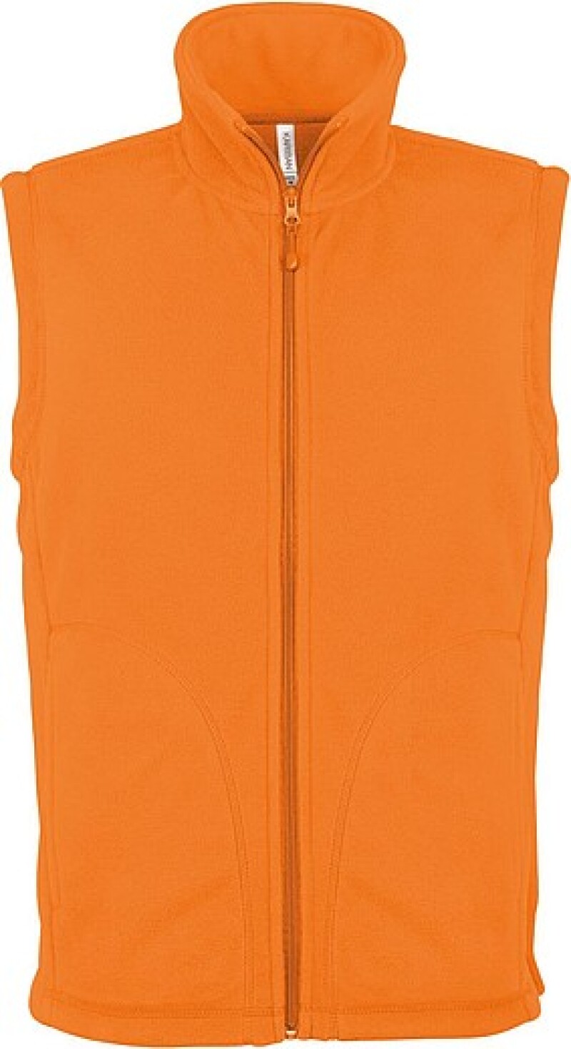 Pánská mikrofleecová vesta Kariban fleece vest men, oranžová, vel. L