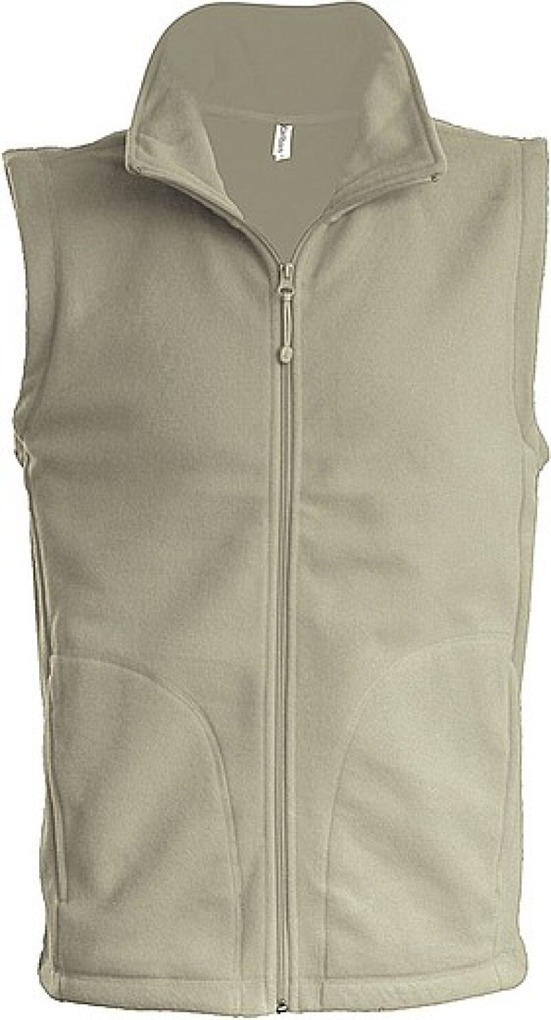 Pánská mikrofleecová vesta Kariban fleece vest men, sv. hnědá, vel. XXL