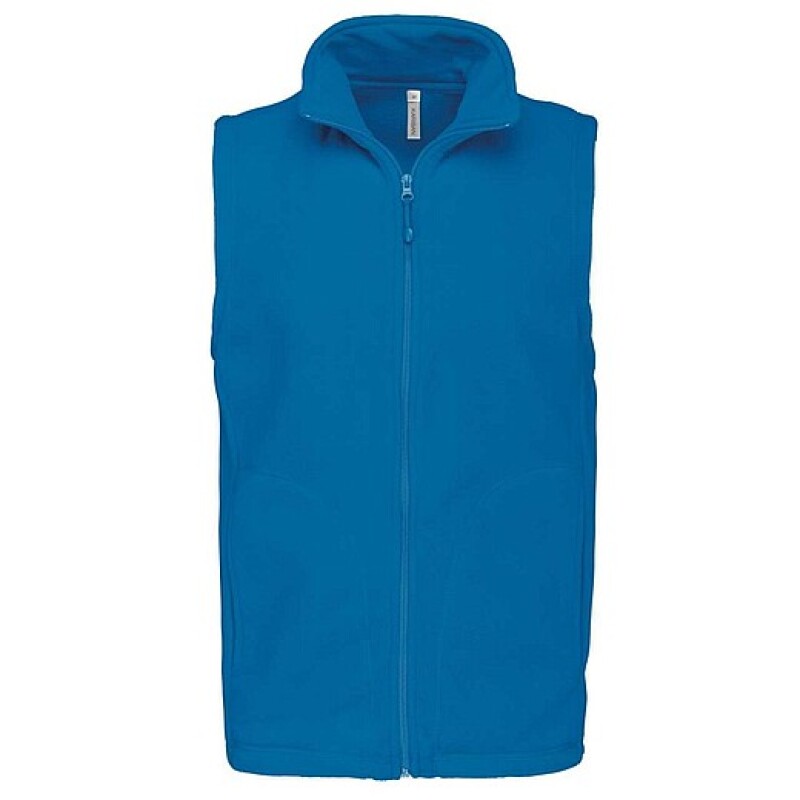 Pánská mikrofleecová vesta Kariban fleece vest men, tmavě tyrkysová, vel. L