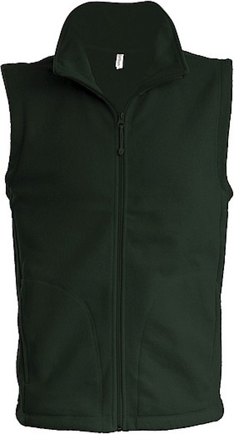 Pánská mikrofleecová vesta Kariban fleece vest men, tmavě zelená, vel. 3XL