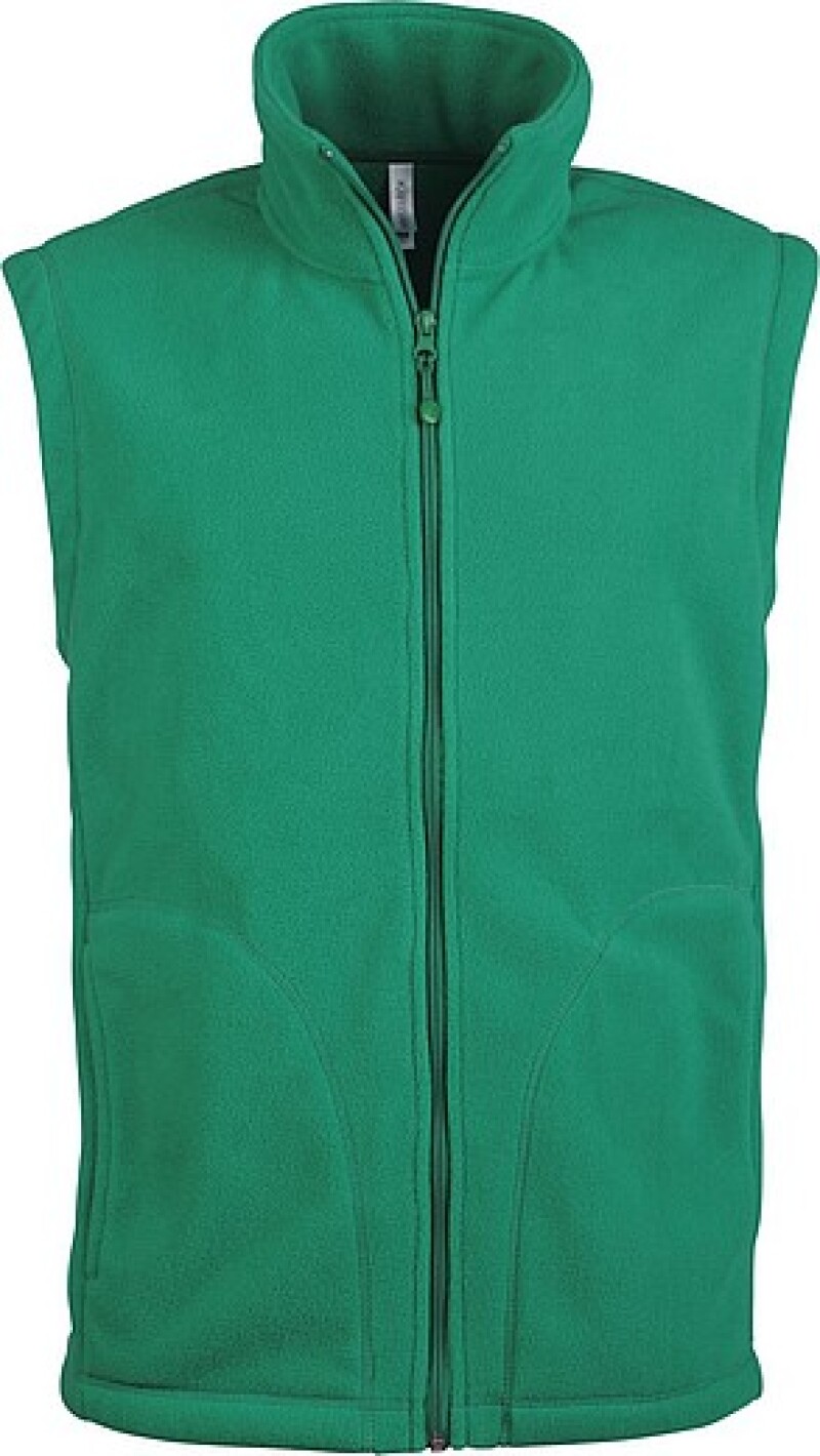Pánská mikrofleecová vesta Kariban fleece vest men, zelená, vel. 4XL