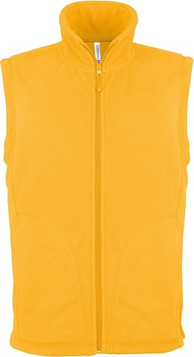 Pánská mikrofleecová vesta Kariban fleece vest men, žlutá, vel. 3XL