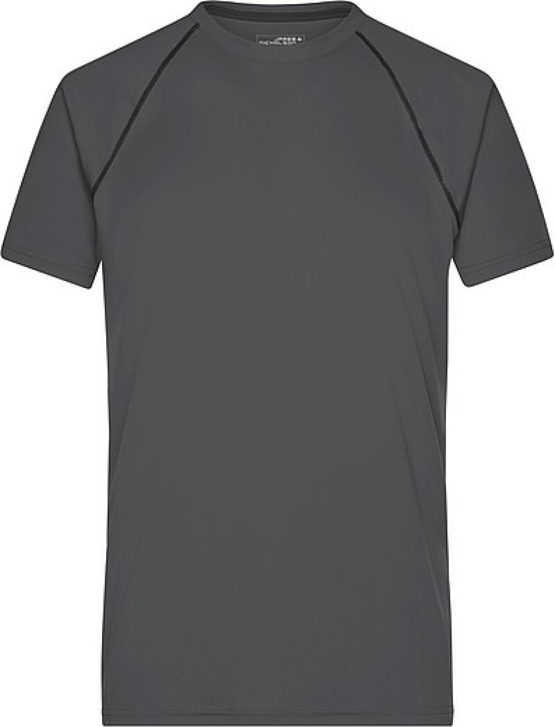 Pánské sportovní tričko James Nicholson sports T-shirt men, antracitová/černá, vel. S