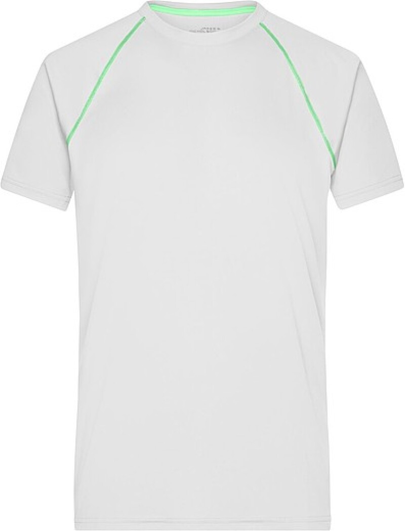 Pánské sportovní tričko James Nicholson sports T-shirt men, bílá/zelená, vel. L