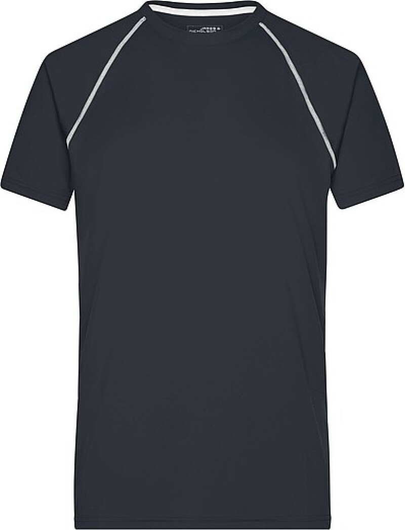 Pánské sportovní tričko James Nicholson sports T-shirt men, černá/bílá, vel. M