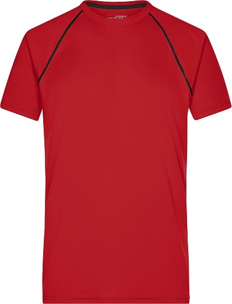 Pánské sportovní tričko James Nicholson sports T-shirt men, červená/černá, vel. XXL