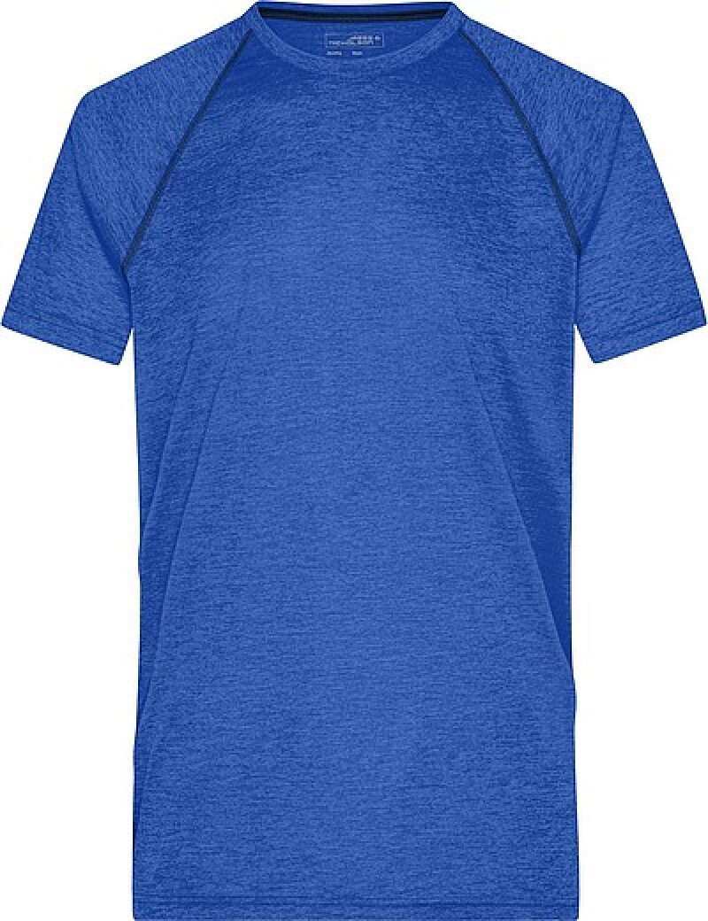 Pánské sportovní tričko James Nicholson sports T-shirt men, modrý melír/námořní modrá, vel. XXL
