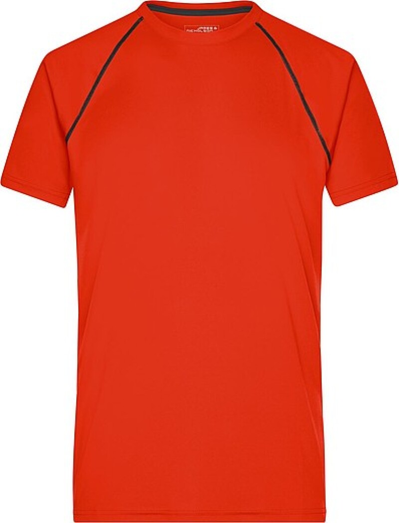Pánské sportovní tričko James Nicholson sports T-shirt men, oranžová/černá, vel. M