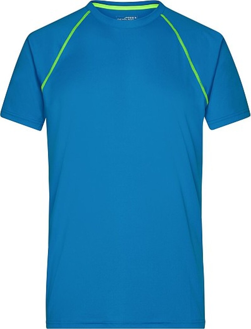 Pánské sportovní tričko James Nicholson sports T-shirt men, sv. modrá/jasně žlutá, vel. XXL