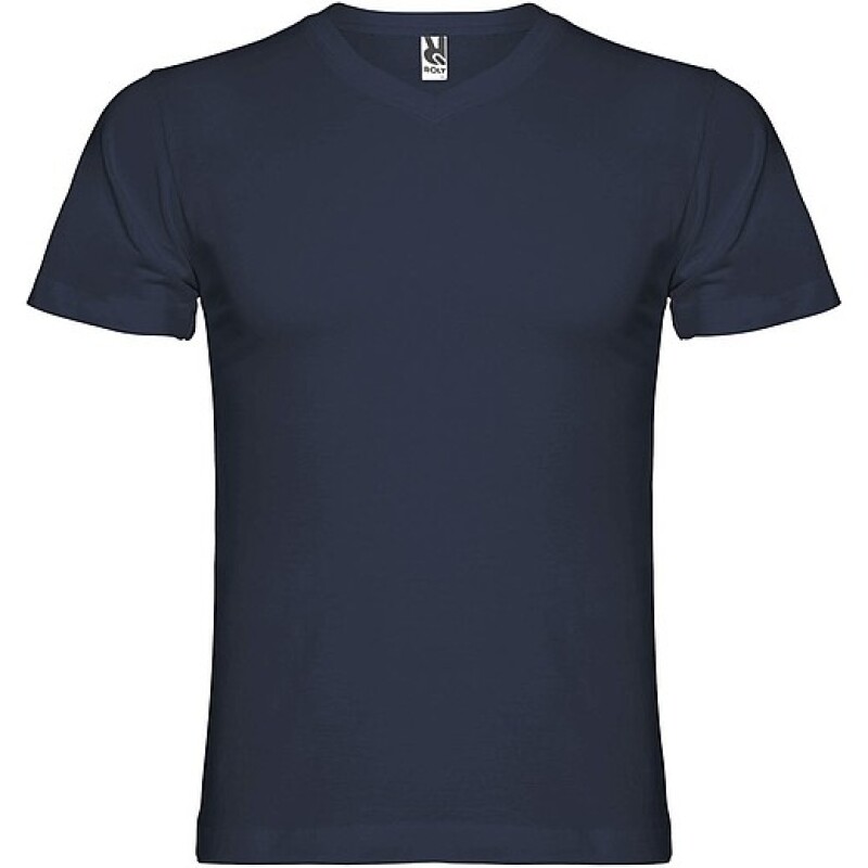 Pánské tričko s krátkým rukávem,výstřih do V, ROLY SAMOYEDO, navy, vel. M