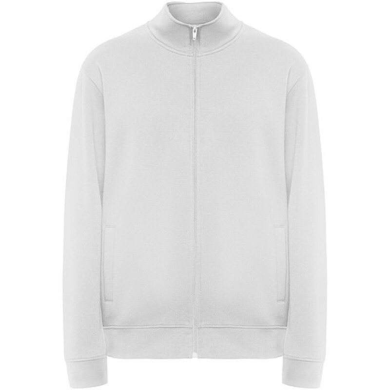 Unisex mikina na zip, ROLY ULAN, velikost XL, bílá