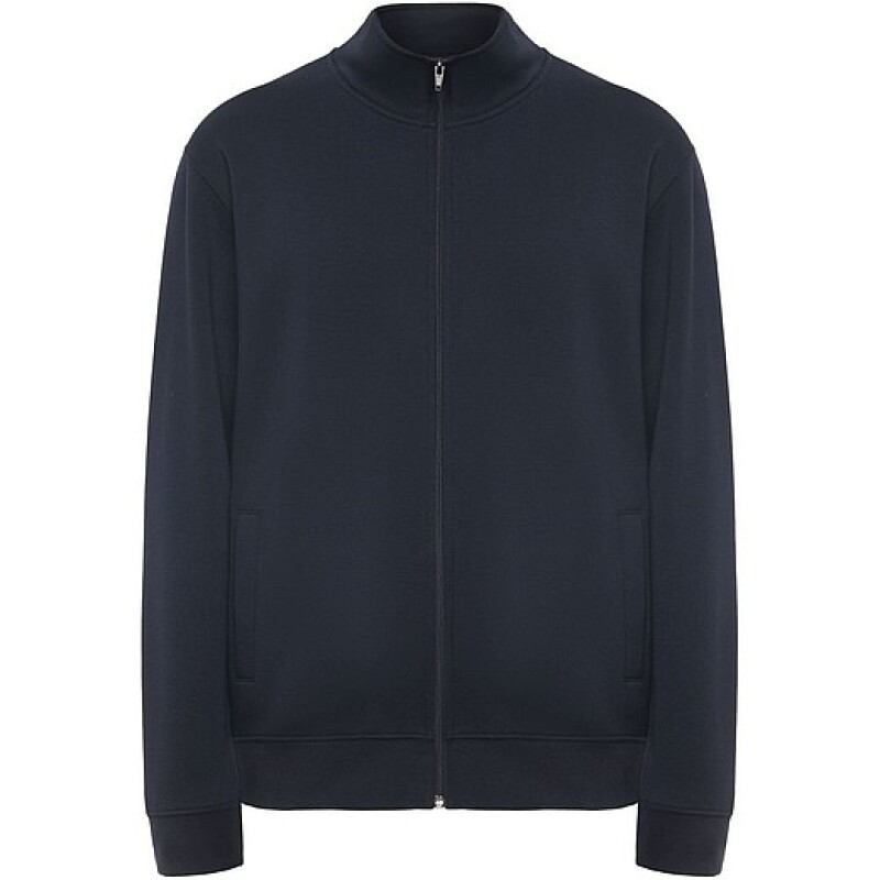 Unisex mikina na zip, ROLY ULAN, velikost L, námořní modrá