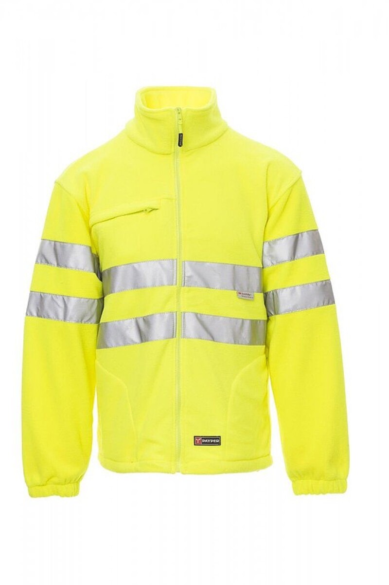 Payper LIGHT pánská fleecová bunda s reflexními pruhy, fluorescenční žlutá, 3XL