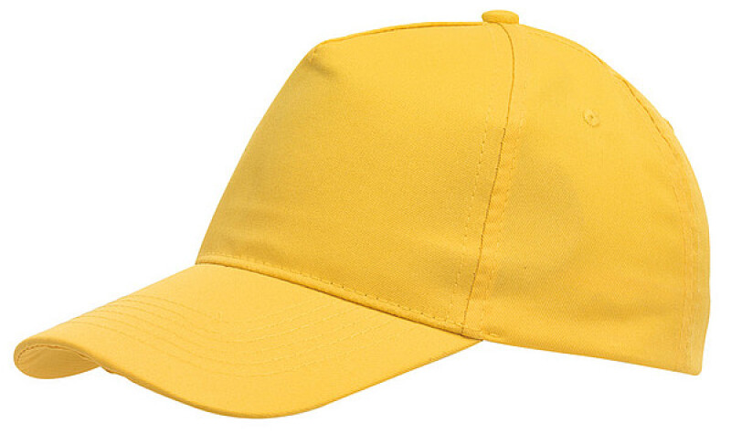 MESINA Pětipanelová kšiltovka, žlutá