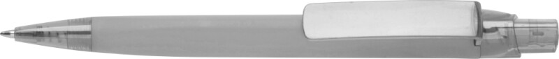 FERAZON Plastová propiska s pogumovaným tělem, modrá náplň, šedá
