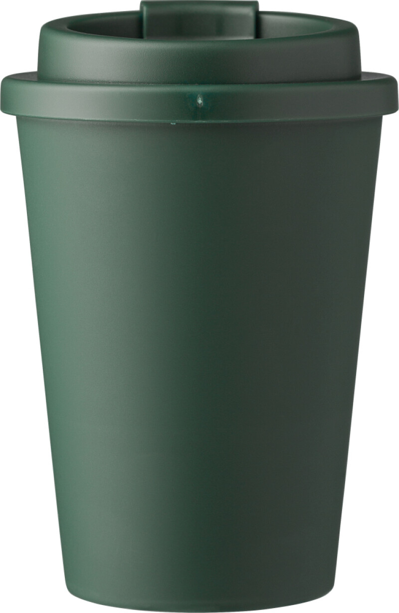 Plastový kelímek s víčkem na pití 350ml, zelená
