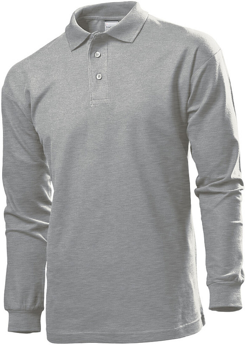 Polokošile STEDMAN POLO LONG SLEEVE MEN tmavě šedý melír XL