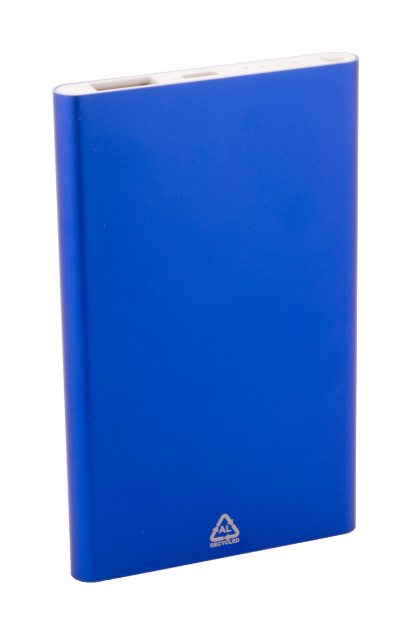 Powerbanka 4000mAh z recyklovaného hliníku, modrá