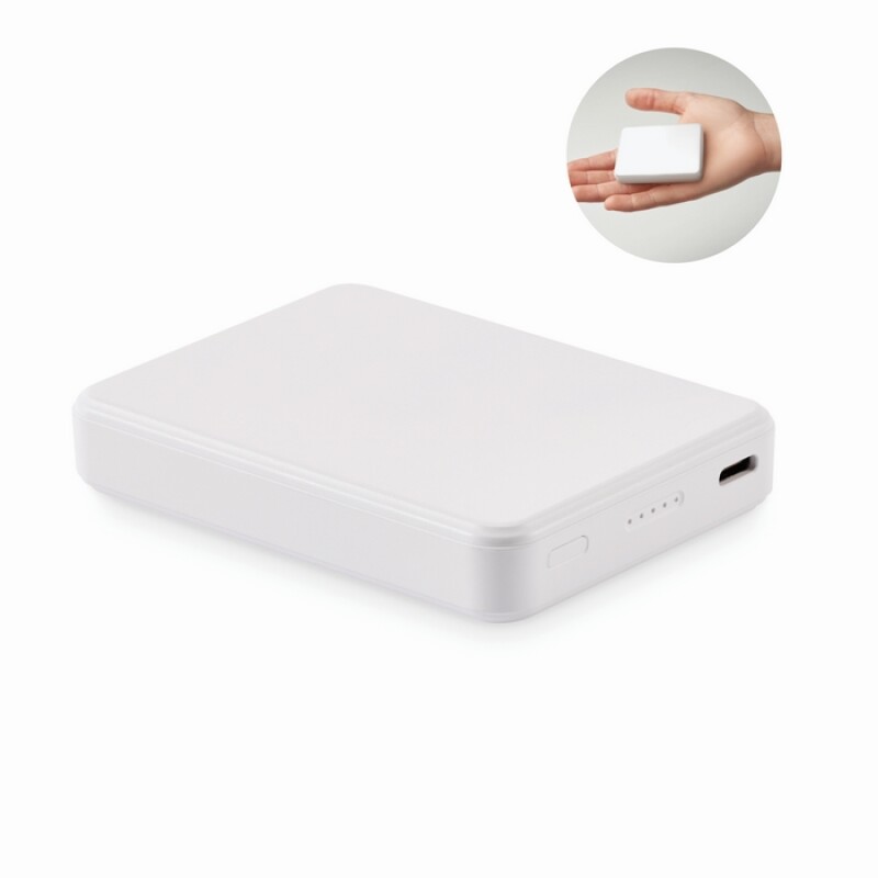 Powerbanka 5000 mAh, bílá