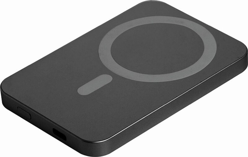 Powerbanka 5000mAh s bezdrátovou nabíječkou, černá