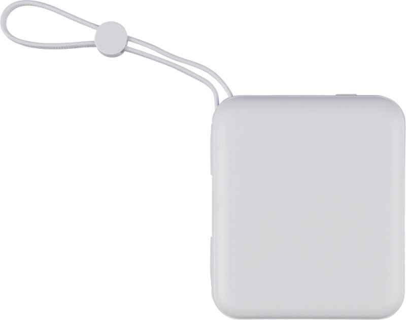 NARIA Powerbanka z recyklovaného ABS s kapacitou 20 000 mAh, bílá