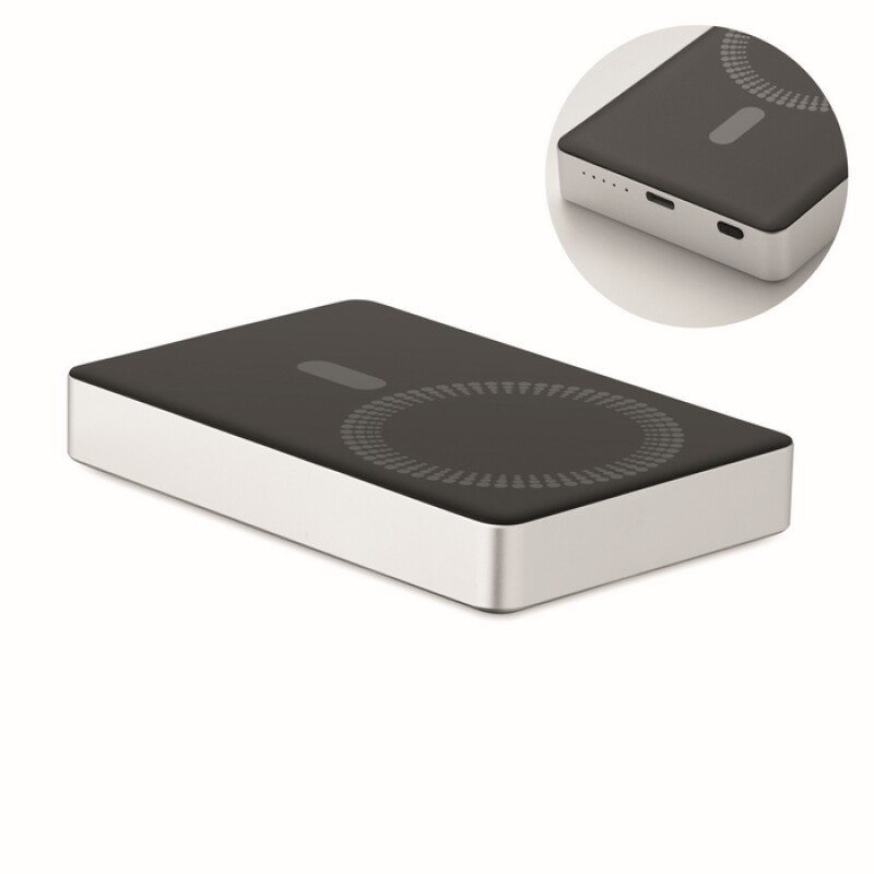Powerbanka z recyklovaného hliníku 10.000 mAh, stříbrná