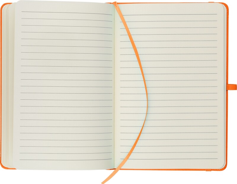 Poznámkový blok A5 s pevnými deskami, oranžová