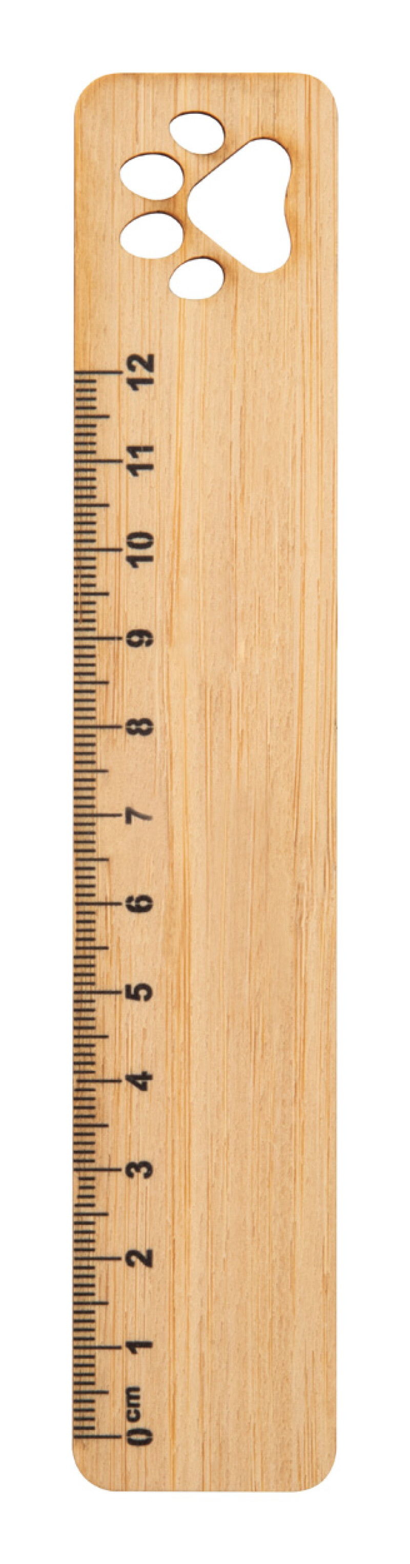 Pravítko 12cm, překližka, motiv tlapky