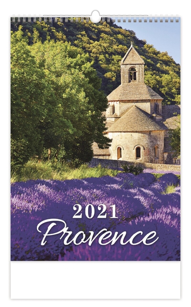 Provence 2027, nástěnný kalendář, prodloužená záda