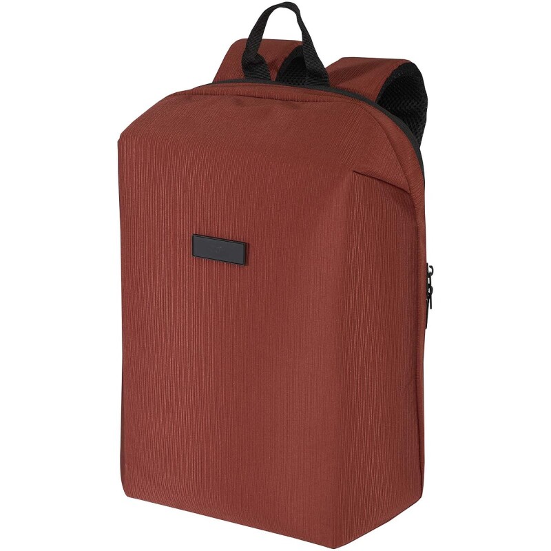 Recyklovaný batoh na notebook o velikosti 15” s ochranou proti krádeži, středně oranžová