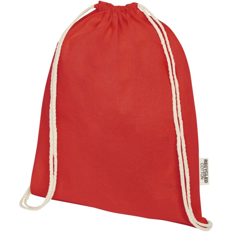 RecyklovanÝ bavlněný stahovací batoh 140g/m2, červená